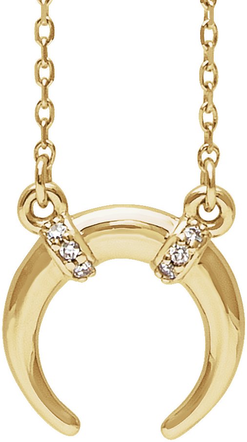 14K Yellow .025 CTW Natural Diamond 16-18 Necklace 