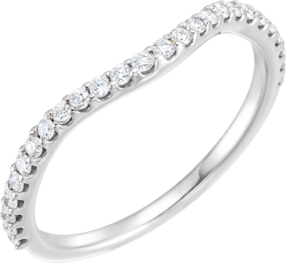 14K White 1/5 CTW Natural Diamond Matching Band