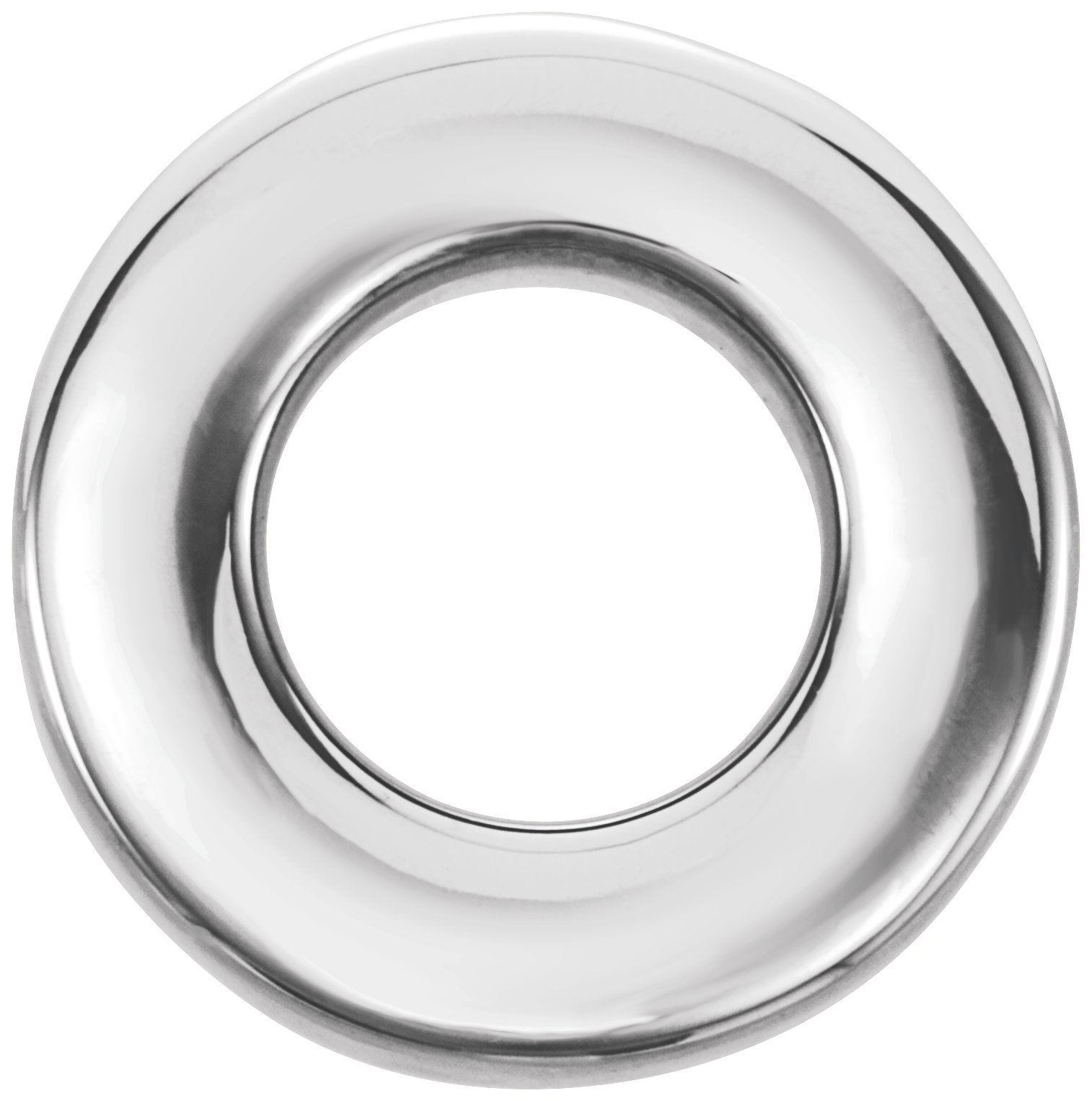 Sterling Silver 10 mm Circle Slide Pendant