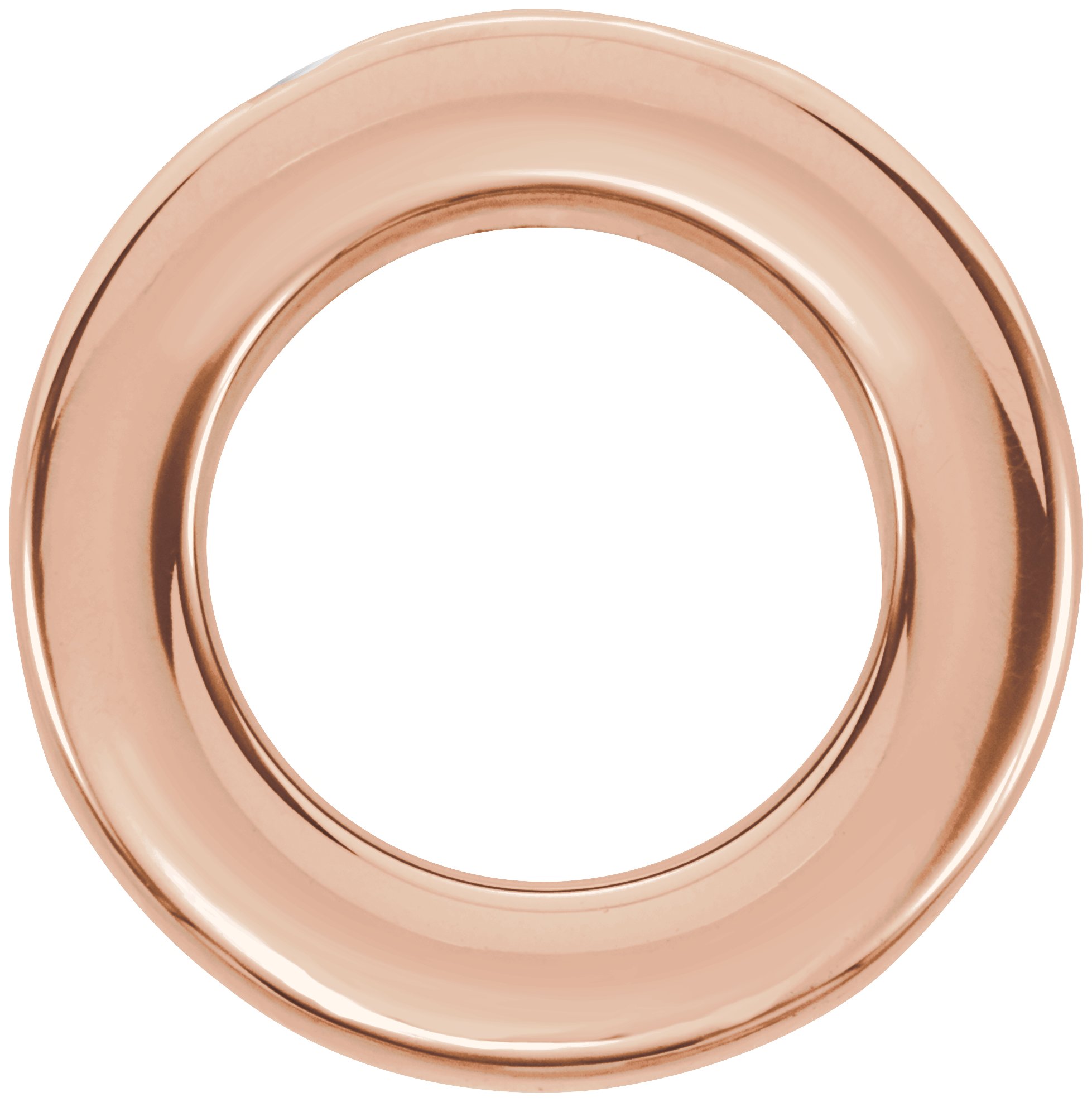 14K Rose 13 mm Circle Slide Pendant Ref. 12055107