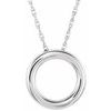Sterling Silver 15 mm Circle 18 inch Necklace Ref. 12064613
