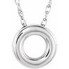 Sterling Silver 10 mm Circle 18 inch Necklace Ref. 12064605