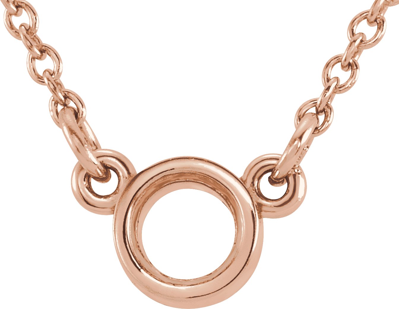 14K Rose 5.2 mm Round Bezel-Set Solitaire 18