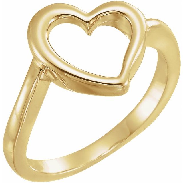10K Yellow Heart Ring