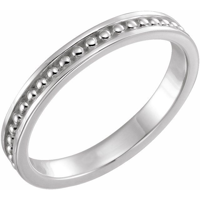 Sterling Silver Stackable Bead Ring
