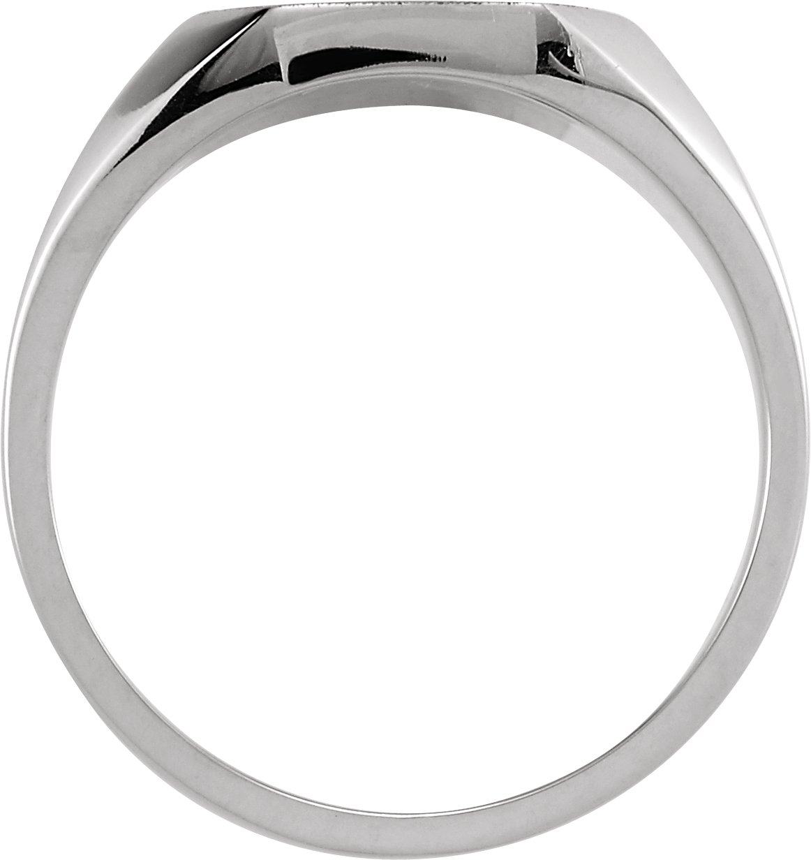 Platinum 11x9 mm Octagon Signet Ring
