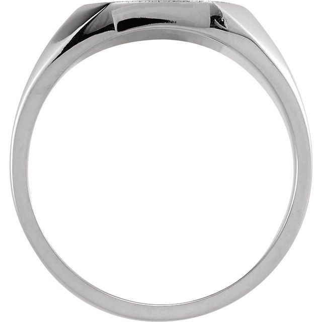 Platinum 11x9 mm Octagon Signet Ring
