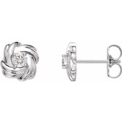 86656 / Neosadený / Sterling Silver / Each / Polished / Knot Earring Mounting