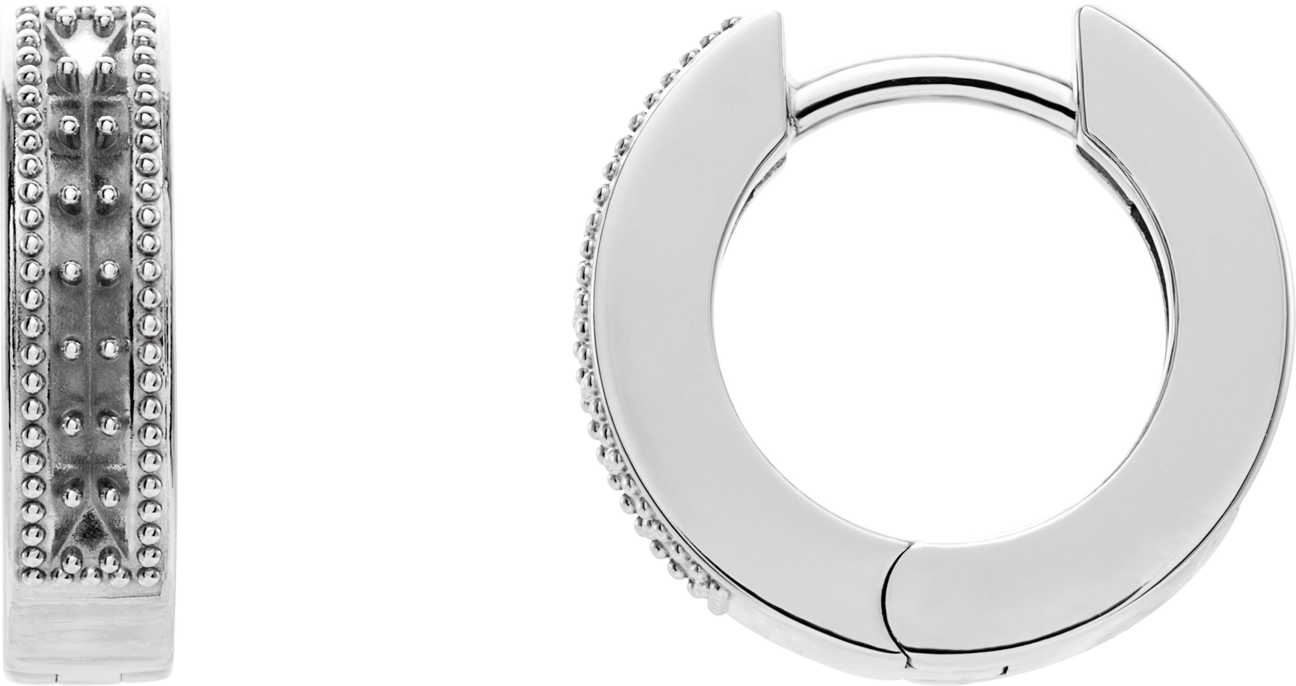 Accented Milgrain Hoop Earrings
