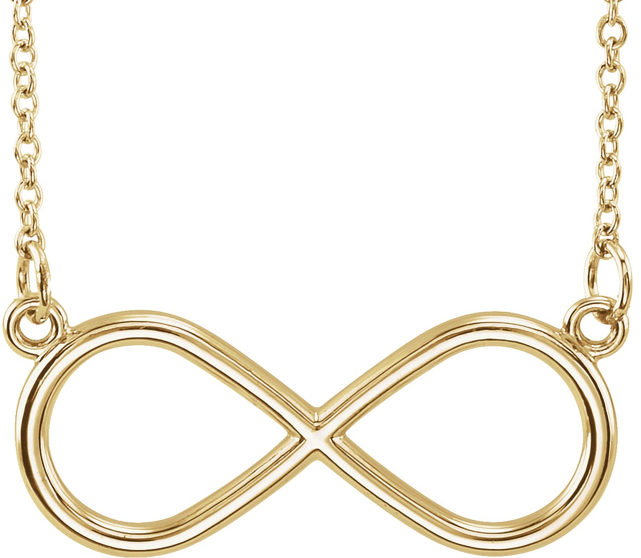 14K Yellow Infinity 17" Necklace
