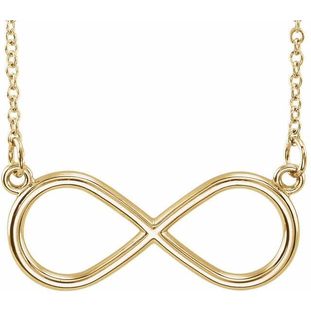 14K Yellow Infinity 17" Necklace