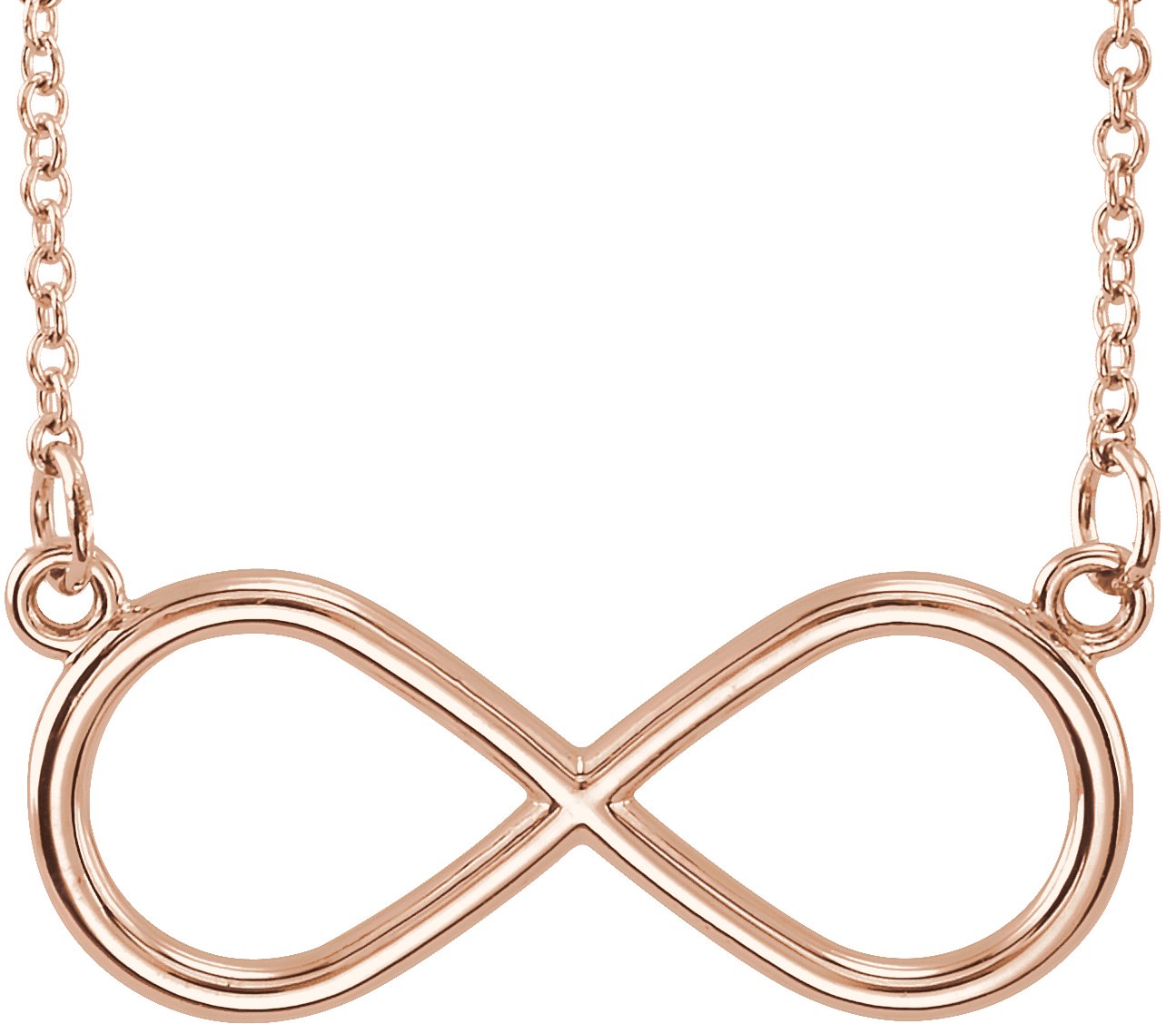 14K Rose Infinity-Inspired 18" Necklace