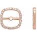 14K Rose .08 CTW Natural Diamond Halo-Style Earring Jackets