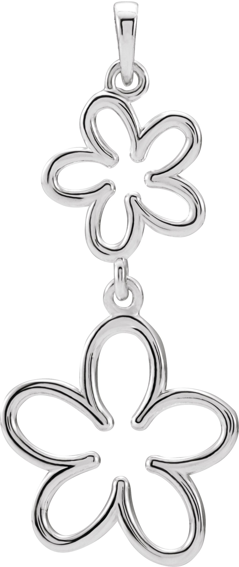 Sterling Silver Flower Design Pendant