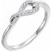 14K White 1/10 CTW Natural Diamond Knot Ring