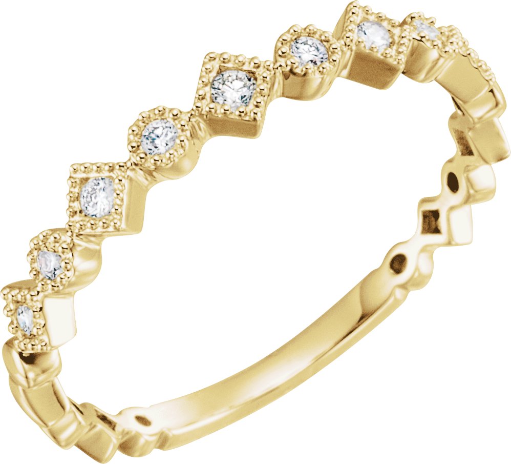 14K Yellow 1/8 CTW Natural Diamond Anniversary Band