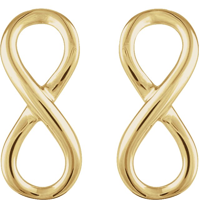 14K Yellow Infinity-Inspired Earrings