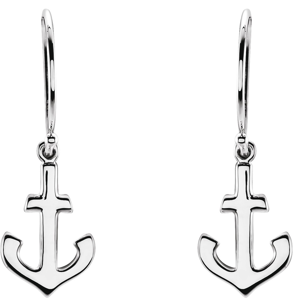 Sterling Silver Anchor Earrings