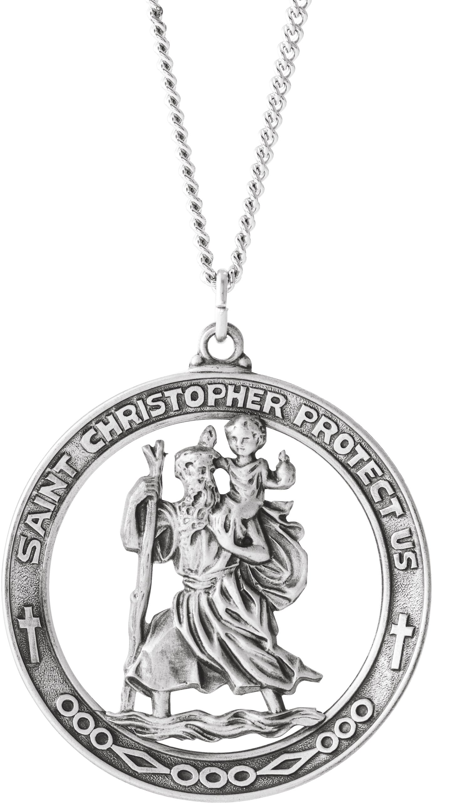 St. Christopher Medal Necklace or Pendant
