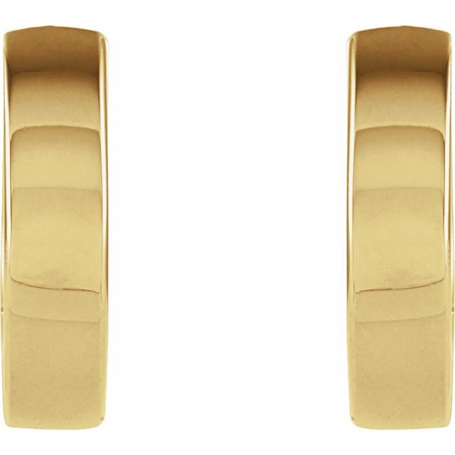 14K Yellow 10.2x2.7 mm Hinged Huggie Earrings