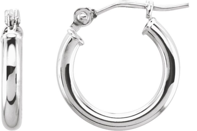 Tube Hoop Earrings 2mm Wide Ref 478604