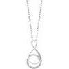 Sterling Silver .05 CTW Diamond Freeform 16 18 inch Necklace Ref. 13048654