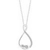 Sterling Silver .10 CTW Diamond Freeform 16 18 inch Necklace Ref. 13048427