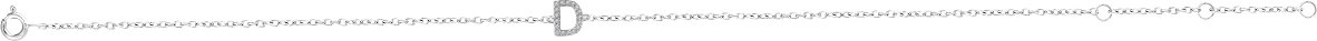 14K White .06 CTW Diamond Initial D 6-7 Bracelet