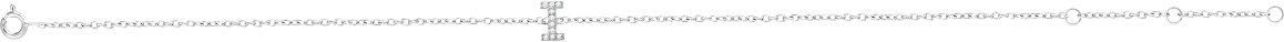 14K White .05 CTW Diamond Initial I 6-7 Bracelet