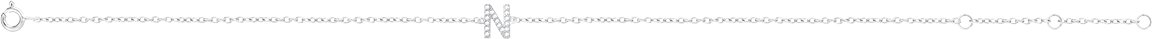 14K White .06 CTW Diamond Initial N 6-7 Bracelet