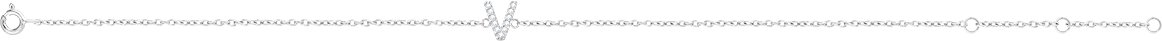 14K White .05 CTW Diamond Initial V 6-7 Bracelet