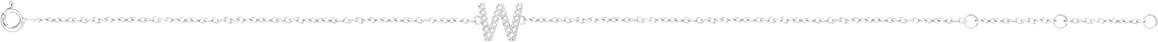 14K White .07 CTW Diamond Initial W 6-7 Bracelet