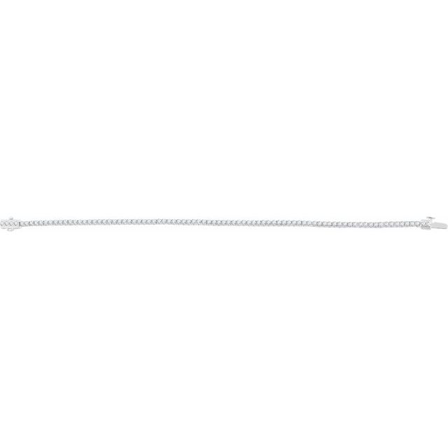 14K White 1 3/4 CTW Natural Diamond Line 7 Bracelet