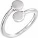 Platinum Engravable Bypass Ring 
