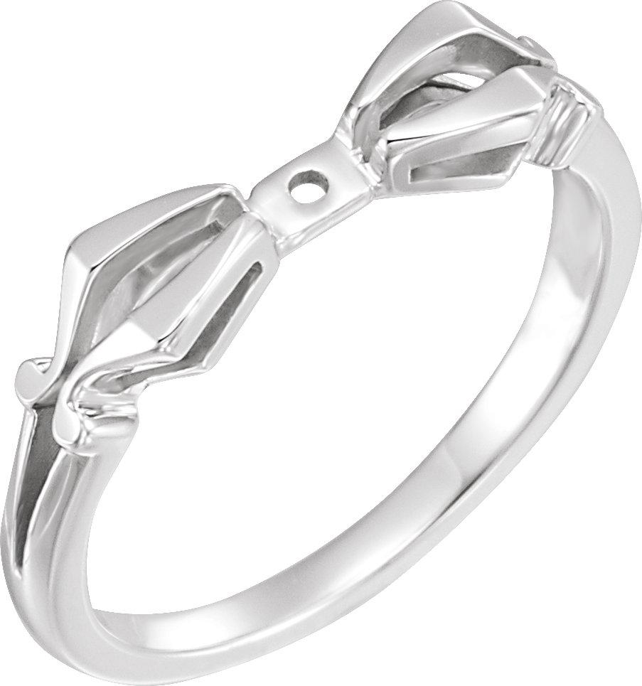 18K White Engagement Ring Base Only