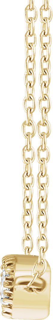 14K Yellow 1/5 CTW Diamond Bar 16-18 Necklace 