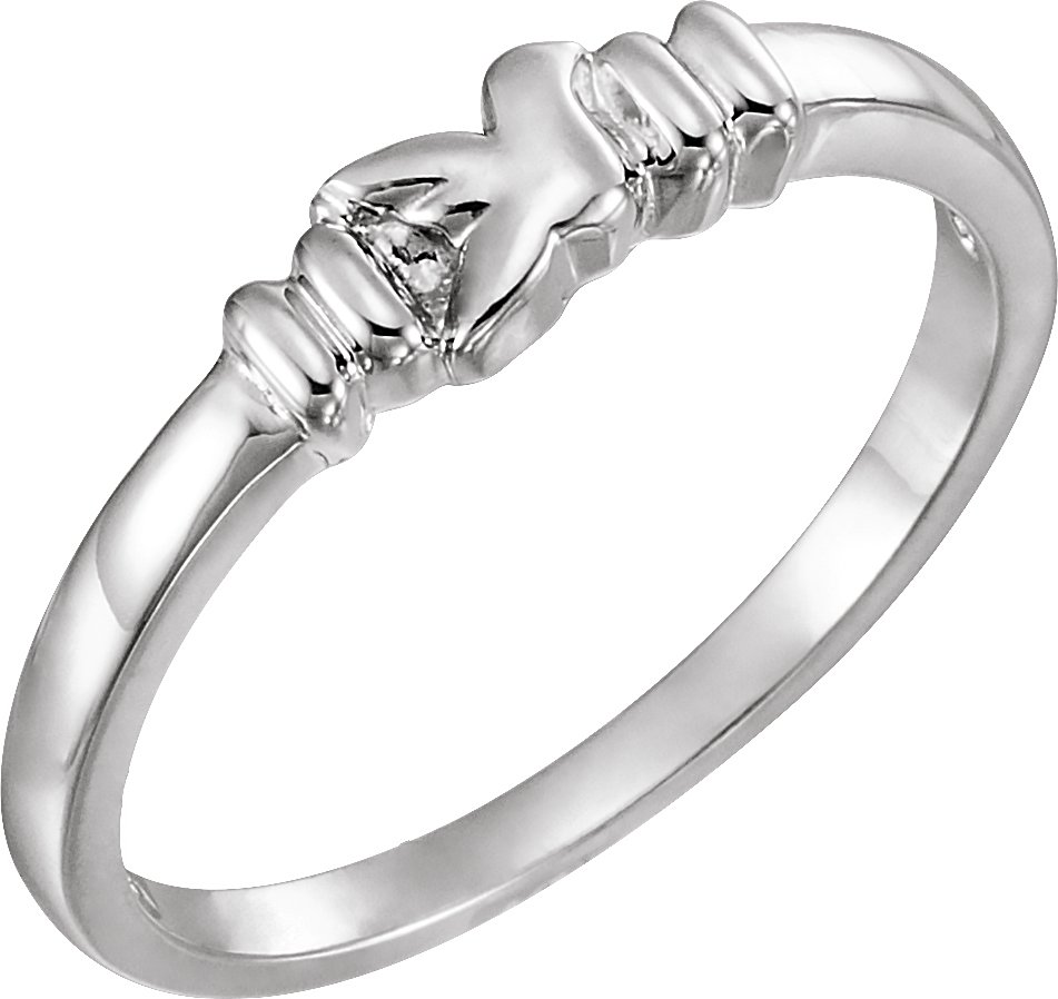 Sterling Silver Holy Spirit Chastity Ring Size 6