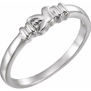 Sterling Silver Holy Spirit Chastity Ring Size 8