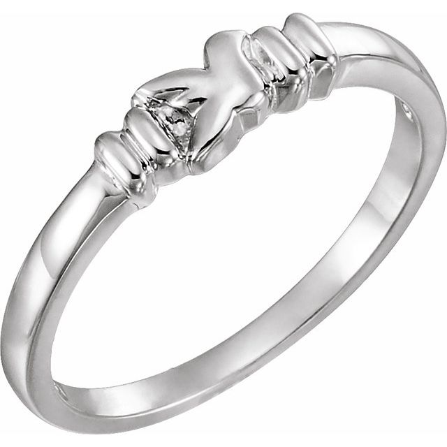 Sterling Silver Holy Spirit Chastity Ring Size 6