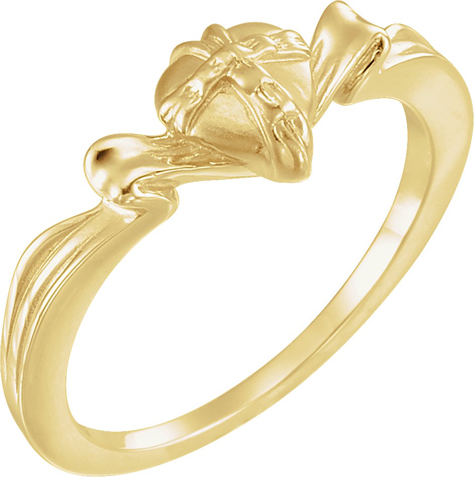 14K Yellow The Gift Wrapped Heart® Ring Size 7