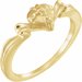 14K Yellow The Gift Wrapped Heart® Ring Size 7