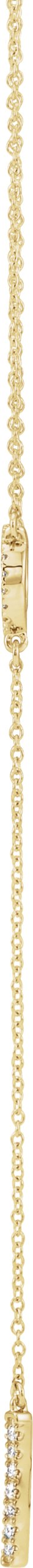 14K Yellow 1/6 CTW Diamond Circle 16-18 Bar Y Necklace 