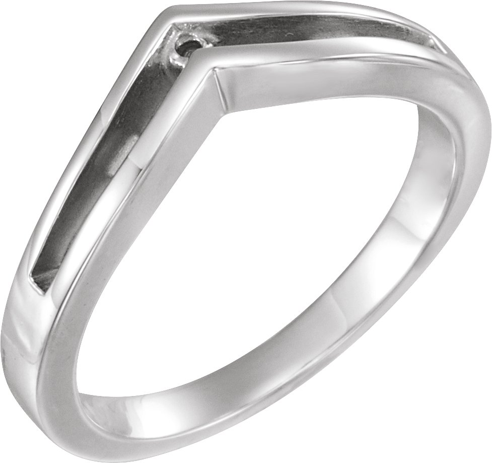Accented Asymmetrical Engagement Ring or Band