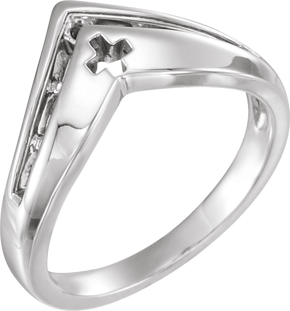 Accented Asymmetrical Engagement Ring or Band
