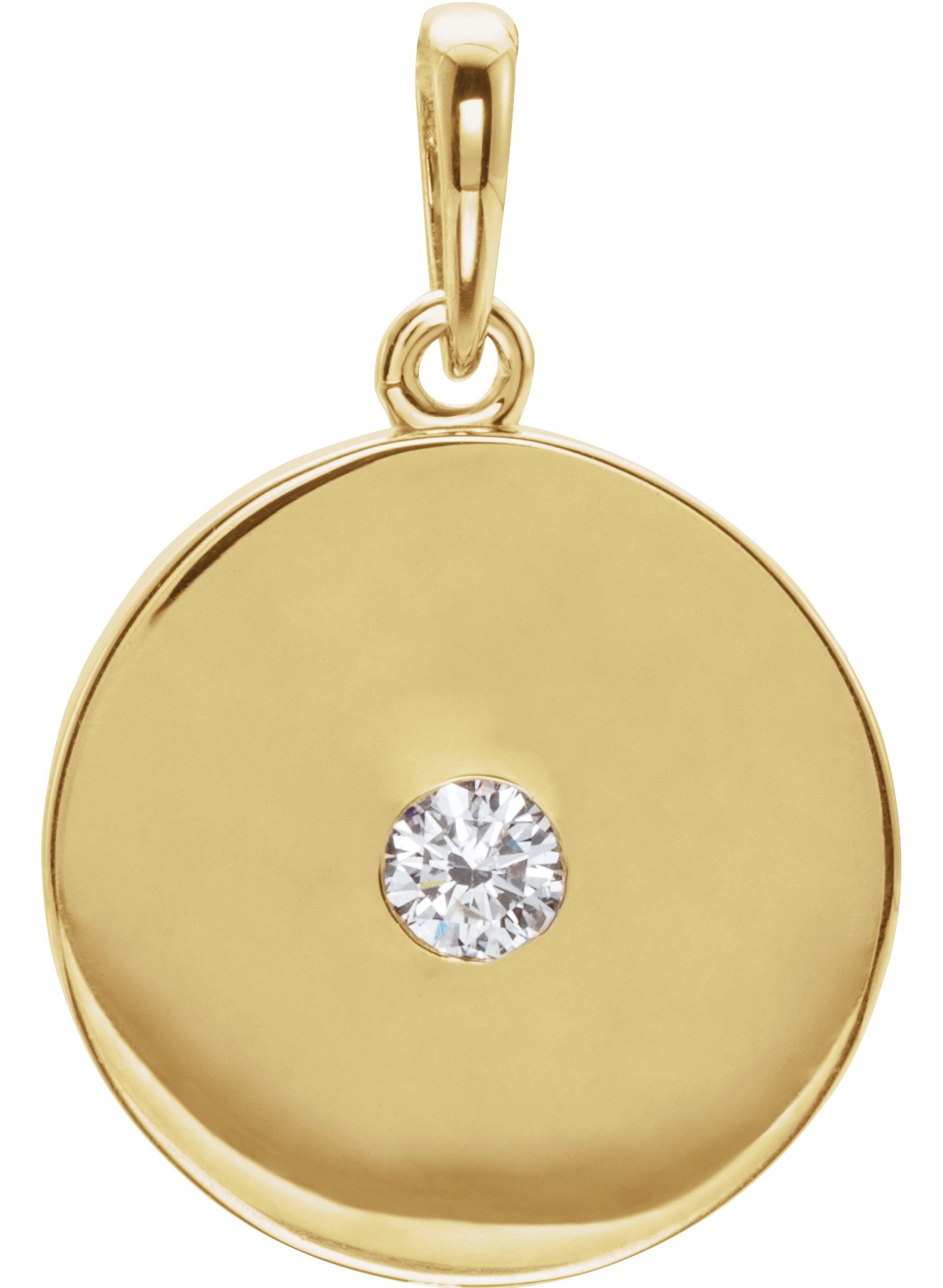 14K Yellow .10 CTW Diamond Disc Pendant Ref. 12890070