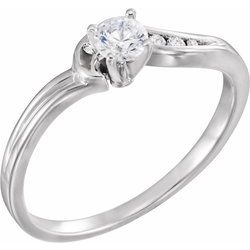 Engagement Ring with Channel Setting or Matching Band