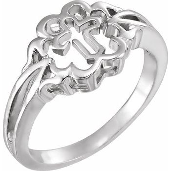 Sterling Silver Cross Ring Ref 865214