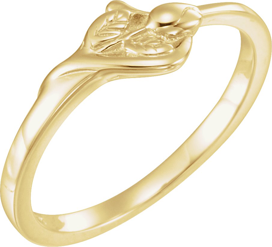 10K Yellow The Unblossomed Rose® Ring Size 4  <br>(Size 4)