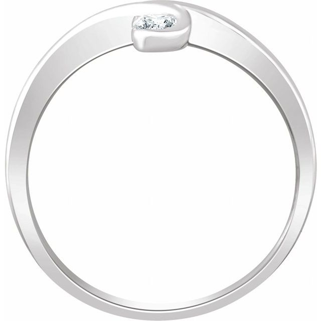 14K White 1/5 CTW Diamond Two-Stone Ring 