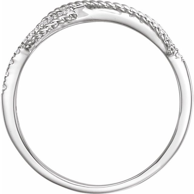 14K White 1/10 CTW Natural Diamond Infinity-Inspired Ring 